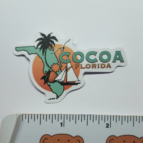 10/$10 Florida Ocean Beach Coastal Palm Tree Phone Bottle Laptop Decal Sticker - Picture 1 of 2